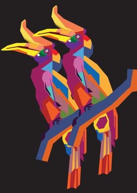 pop art bird