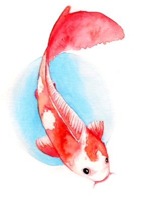 Watercolor koi