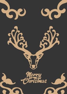 Minimalist christmas deer