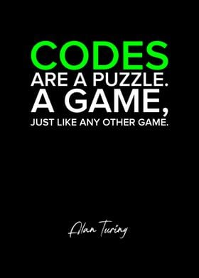 Codes are a puzzle