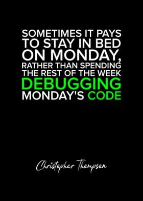 Debugging Monday is Code