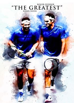Federer And Nadal Poster