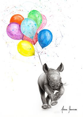 Rhino and Balloons