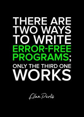 Error Free Programs