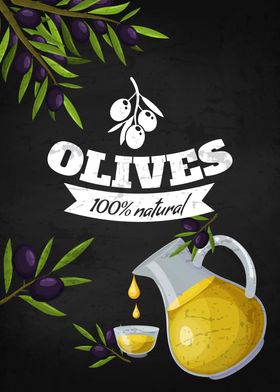 Olives blackboard