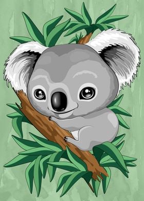 Koala Baby on the Eucalypt