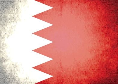 Bahrain vintage flag