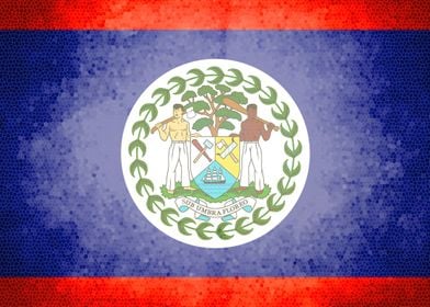 Belize vintage flag