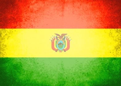 Bolivia vintage flag