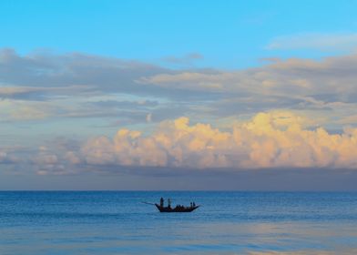 fisherman in the morning