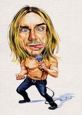 Iggy Pop by Art' Poster by rambo art | Displate