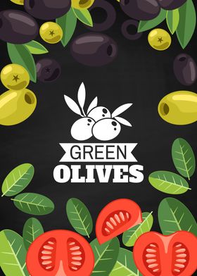 Olives blackboard