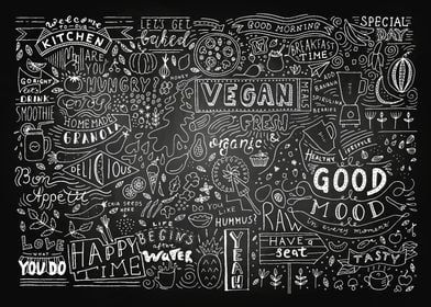 Vegan blackboard