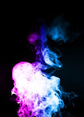 Colorful clouds of vape