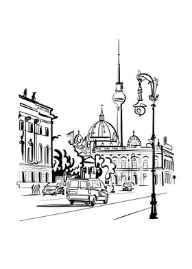 Berlin sketch of the city