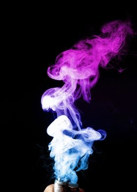 Colorful clouds of vape