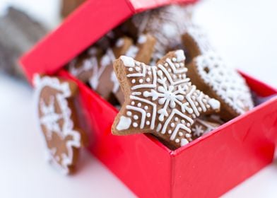 Xmas Gingerbreads Box Star