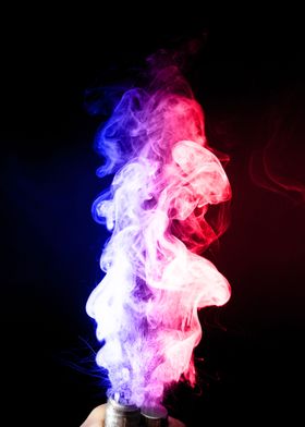 Colorful clouds of vape