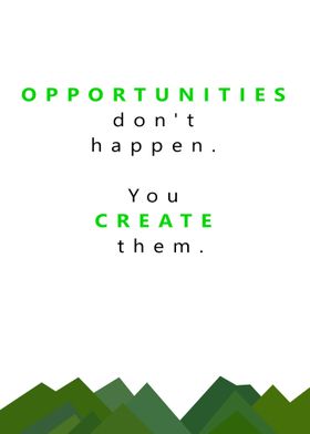 Create your Opportunities
