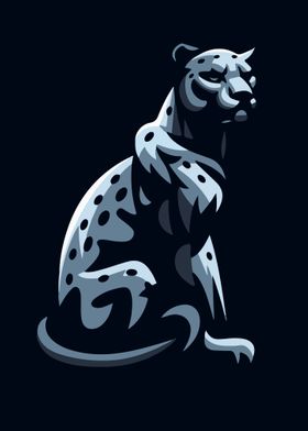 blue jaguar vector art2