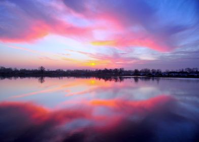 Sunset on the lake