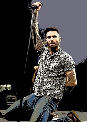 Adam Levine with his style