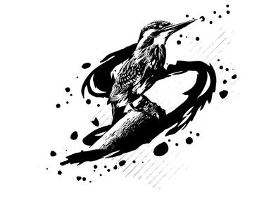 bird ink vector art