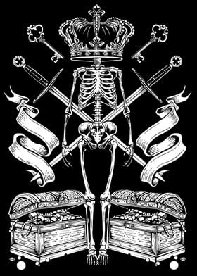 Skeleton with Treasure