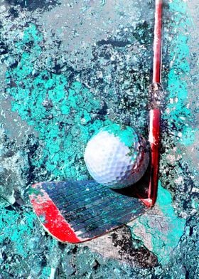 Golf art print w 15