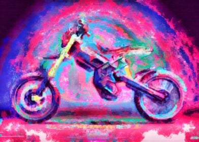 Motocross Action Poster