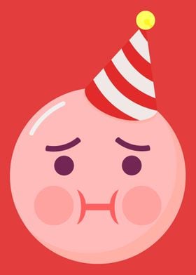 Christmas Puffy Face Emoji