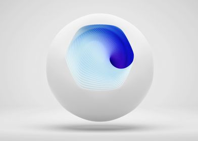 3d ball with lines inside