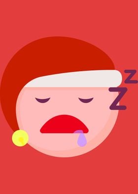 Sleepy Christmas Emoji