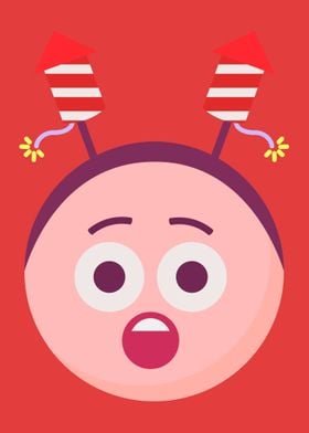 Christmas Rocket Hat Emoji