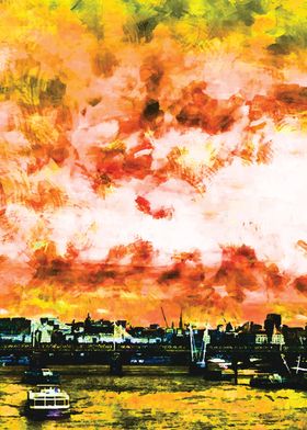 London Skyline Painting