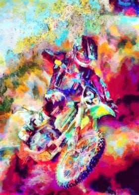 Motocross Action Poster