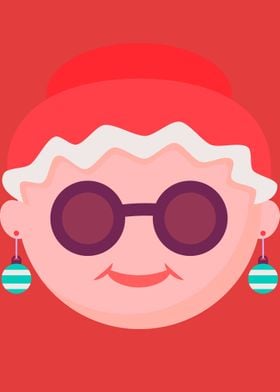 Christmas Grandma Emoji