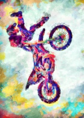 Motocross Action Poster