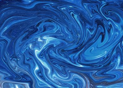 Liquid Blue Abstract