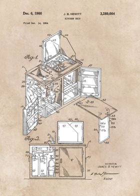 patent Hewitt Kitchen unit