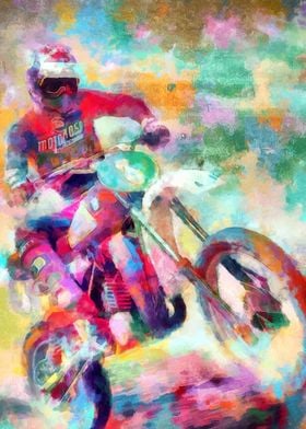 Motocross Action Poster