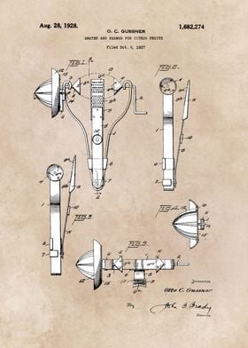 patent Gussner Grater and 