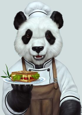 chef panda portrait 