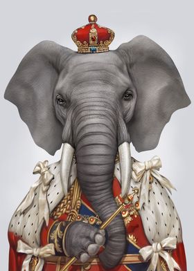 king elephant portrait 