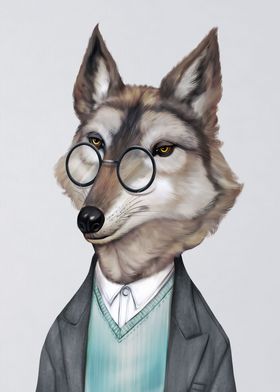 wolf fox portrait granny 