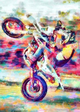 Motocross Action Poster