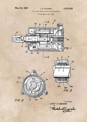 patent Vaughn Oil bath lub