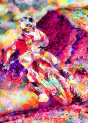 Motocross Action Poster