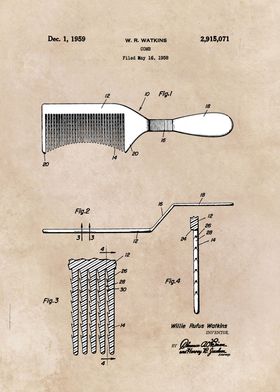 patent Watkins Comb 1958