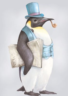 mr penguin portrait 